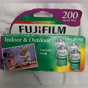 FUJIFILM 200 Speed Film 4 x 24 Exposure Rolls EXP 2018 New